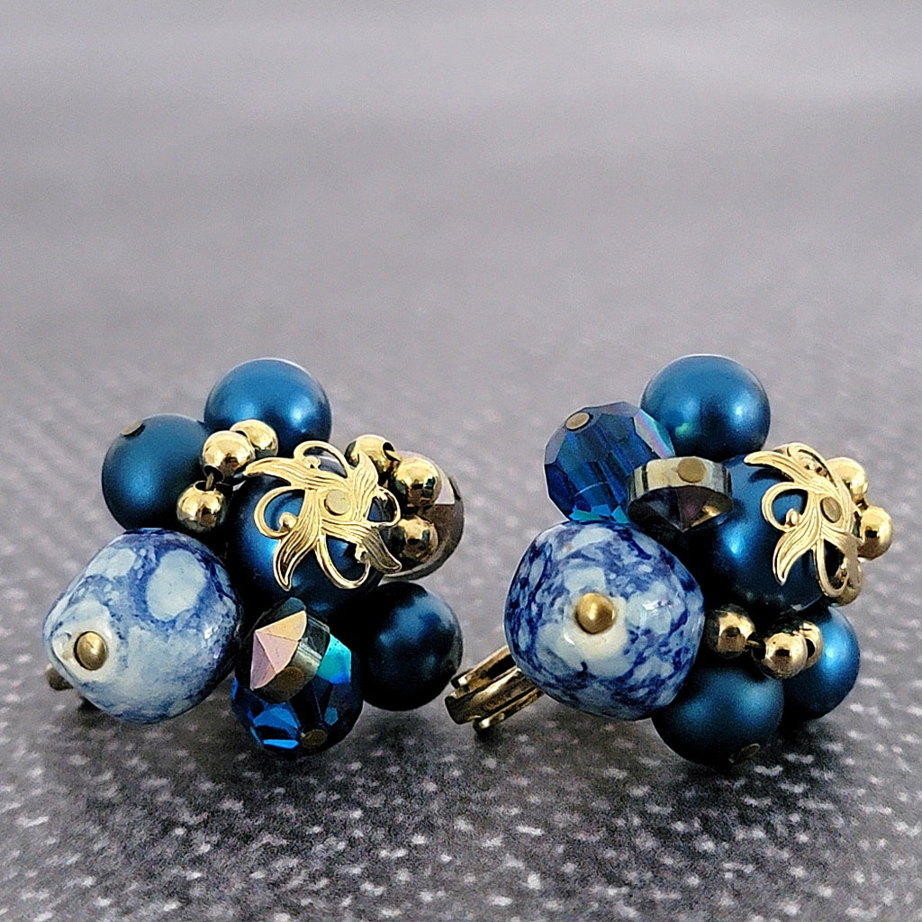 Vintage blue Vendome earrings.