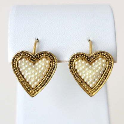 Small heart dangle earrings.