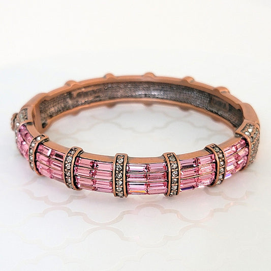 Pink rhinestone bracelet.