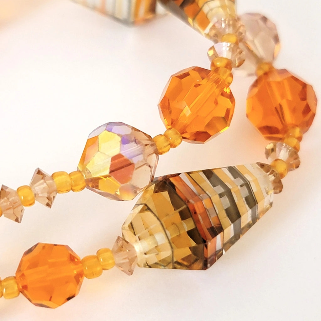 Vintage orange glass beads.