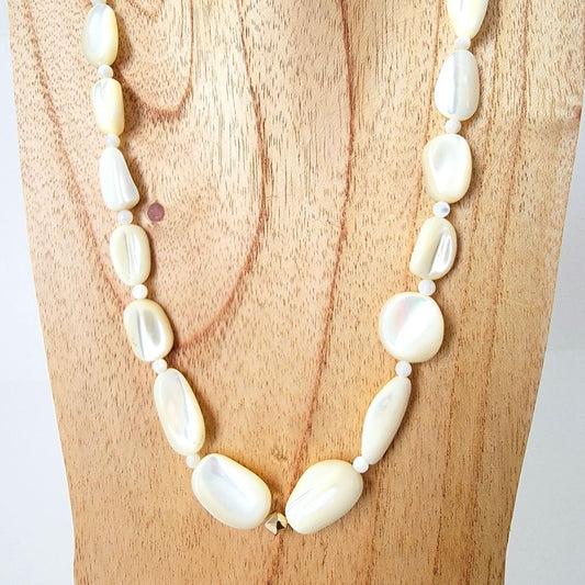 Mother of pearl shell beads.