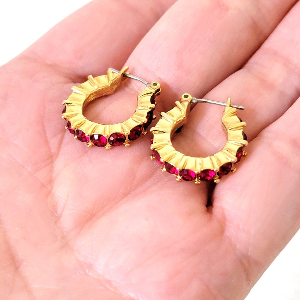 Napier gold on sale hoop earrings