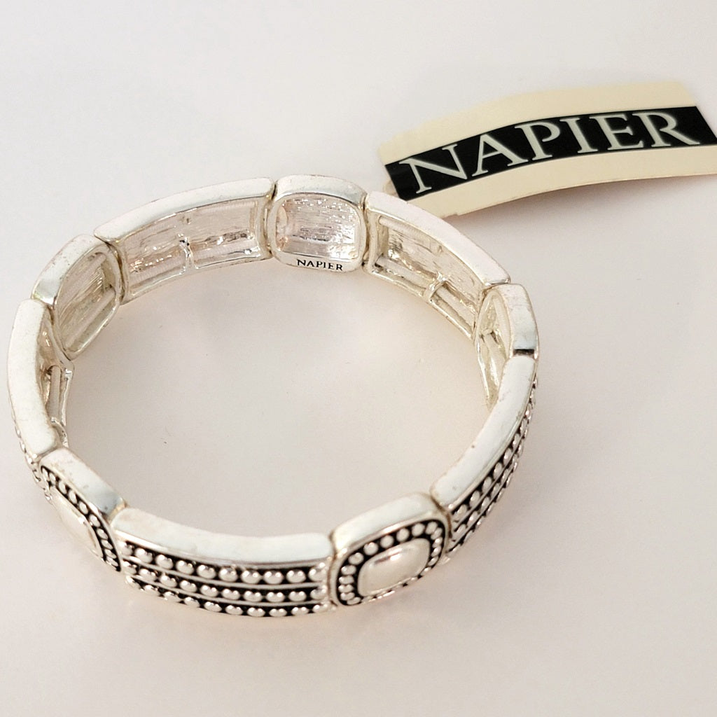 ❤️ 114 GRAMS! VTG Napier Silver popular Bracelet