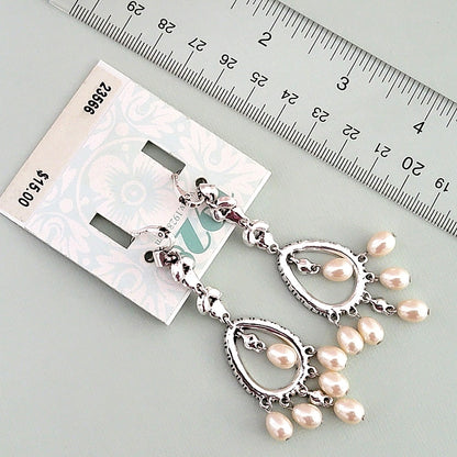 Back of faux pearl earrings.