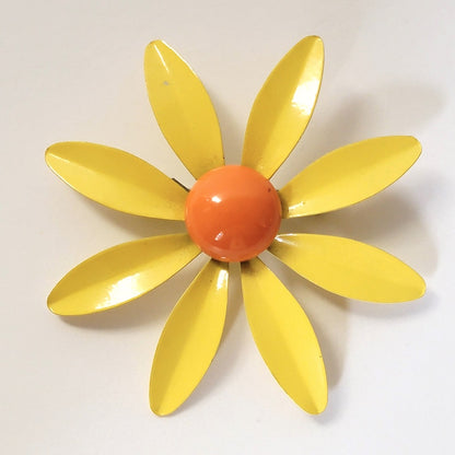 Big yellow flower brooch.