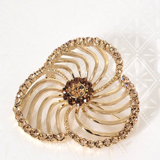 Lauren Conrad champagne color rhinestone brooch.